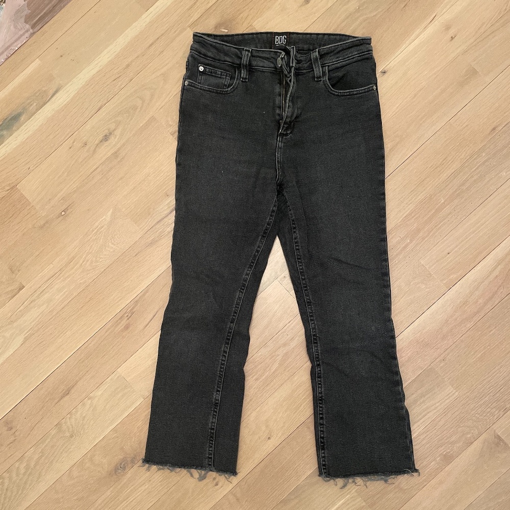 BDG kick flare high rise cropped jeans
